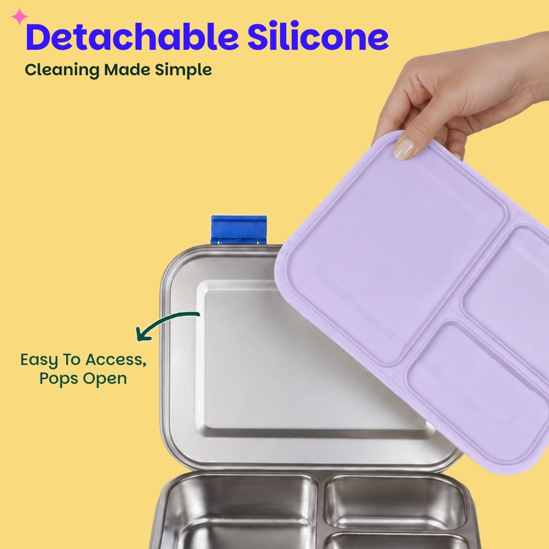 3 Compartment easy open-close Lunchbox - Super Swoosh