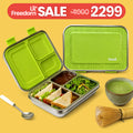 3 Compartment easy open-close Lunchbox - Matcha